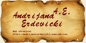 Andrijana Erdevički vizit kartica